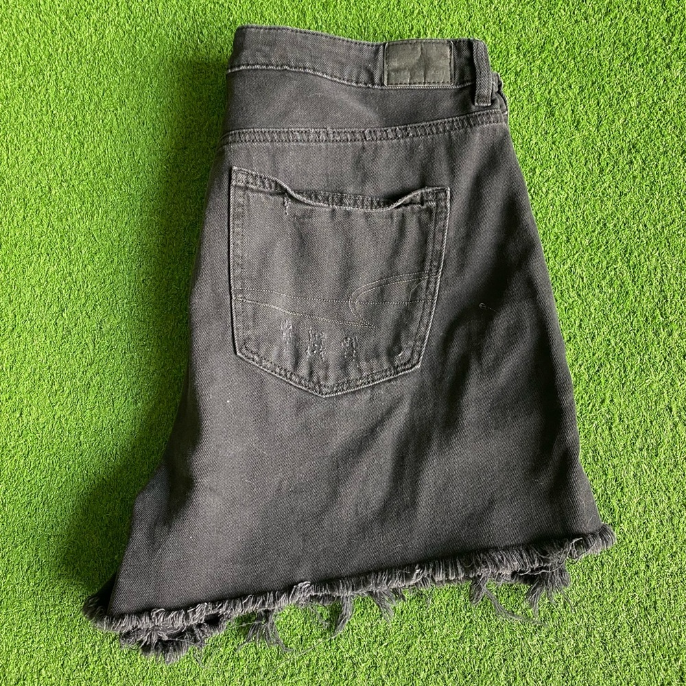 AE Black High Rise Mom Short